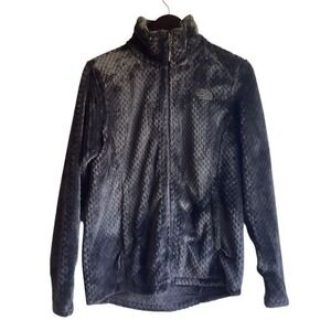 The North Face Womens  Jacket Full Zip charcoal Gray Textured‎ M